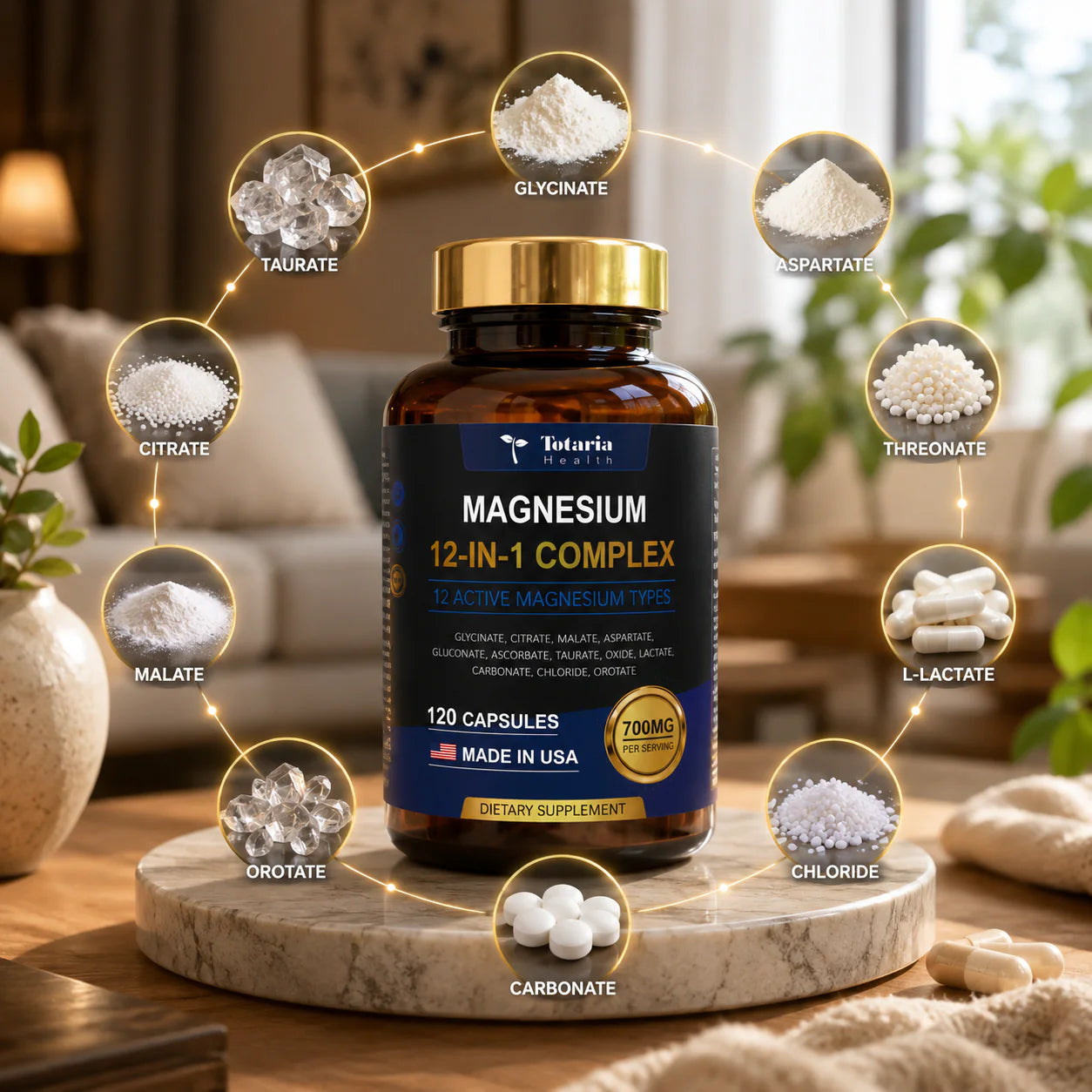 Magnesio Multiactivo 12 en 1 – Complejo Avanzado de Alta Absorción 🌿