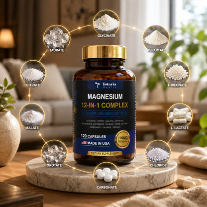Magnesio Multiactivo 12 en 1 – Complejo Avanzado de Alta Absorción 🌿