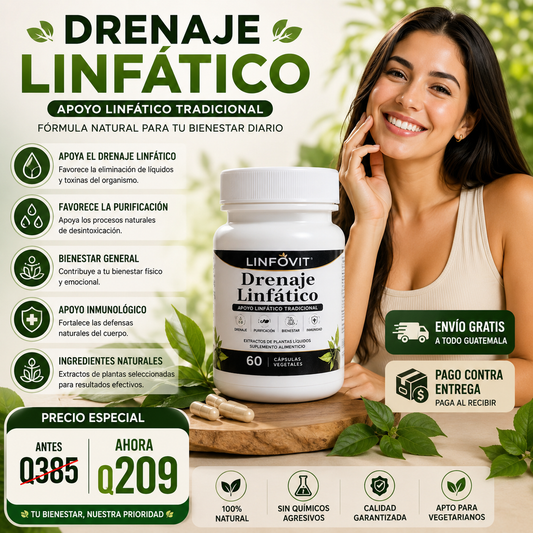 “¿Hinchazón y Pesadez? Apoya Tu Drenaje Linfático de Forma Natural”