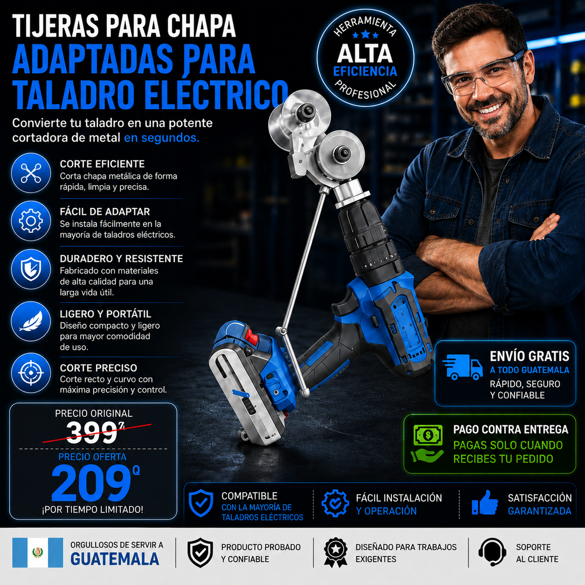 ⚡ ¡Corta Metal Más Fácil, Rápido y con Mayor Precisión!